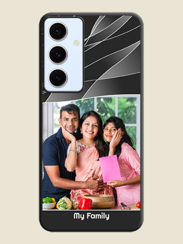 Custom Mixed Wave Lines on Photo On Space Black Custom Soft Matte Mobile Back Cover - Galaxy S24 FE 5G