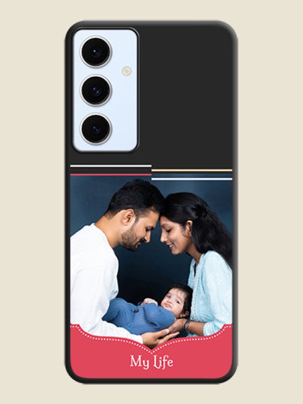 Custom Classic Plain Design with Name On Space Black Custom Soft Matte Mobile Back Cover - Galaxy S24 FE 5G