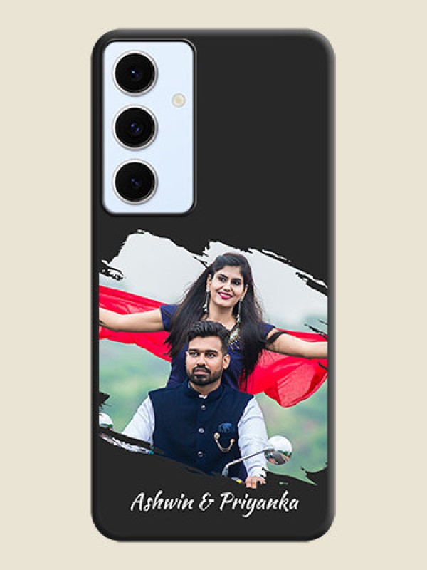 Custom Grunge Brush Strokes on Photo On Space Black Custom Soft Matte Mobile Back Cover - Galaxy S24 FE 5G