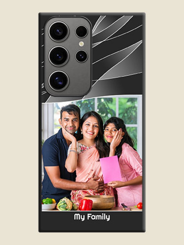 Custom Mixed Wave Lines - Photo on Space Black Soft Matte Mobile Cover - Galaxy S24 Ultra 5G