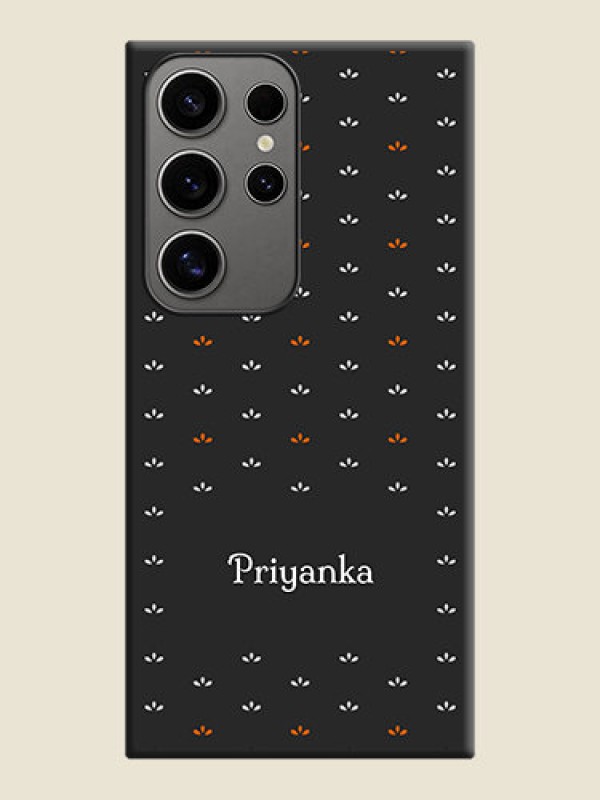 Custom Simple Pattern With Custom Text On Space Black Personalized Soft Matte Phone Covers - Galaxy S24 Ultra 5G