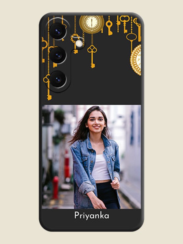 Custom Decorative Design with Text On Space Black Custom Soft Matte Mobile Back Cover - Galaxy S25 5G