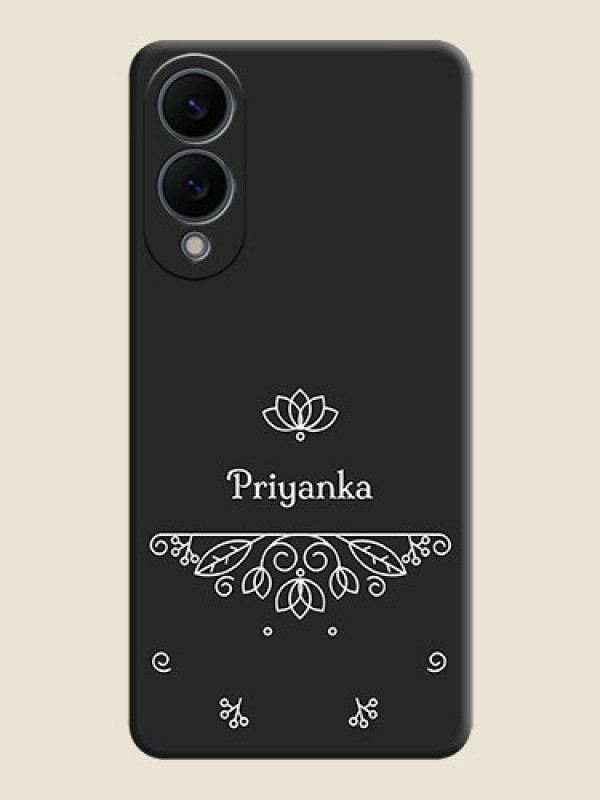Custom Lotus Garden Custom Text On Space Black Custom Soft Matte Mobile Back Cover - Samsung Galaxy S25 Edge 5G