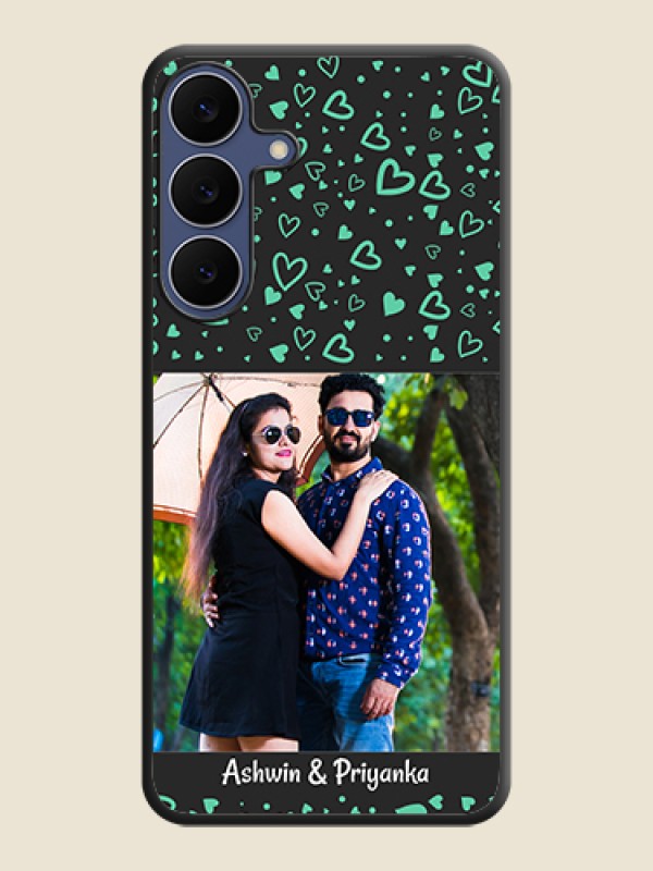 Custom Sea Green Indefinite Love Pattern on Photo On Space Black Custom Soft Matte Mobile Back Cover - Samsung Galaxy S25 FE 5G