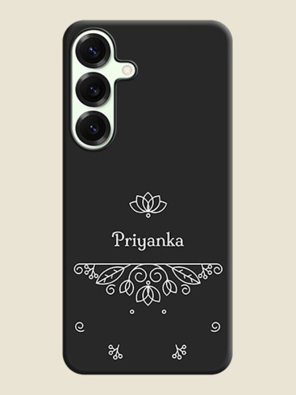 Custom Lotus Garden Custom Text On Space Black Custom Soft Matte Mobile Back Cover - Galaxy S25 Plus 5G
