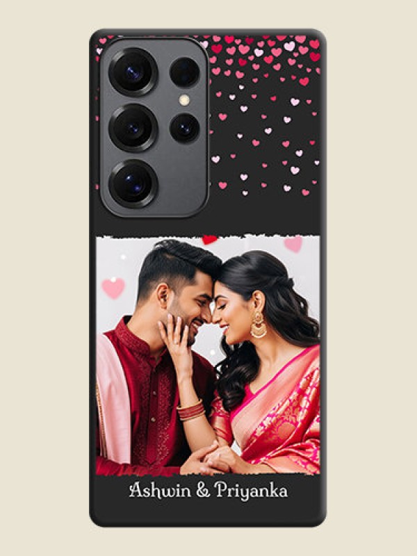 Custom Fall in Love with Your Partner on Photo On Space Black Custom Soft Matte Mobile Back Cover - Galaxy S25 Ultra 5G