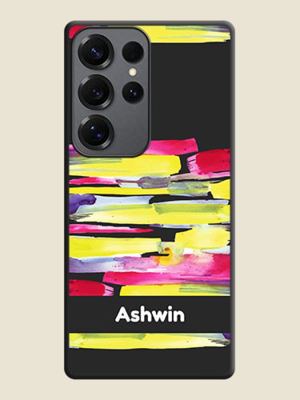 Custom Brush Coloured On Space Black Custom Soft Matte Mobile Back Cover - Galaxy S25 Ultra 5G