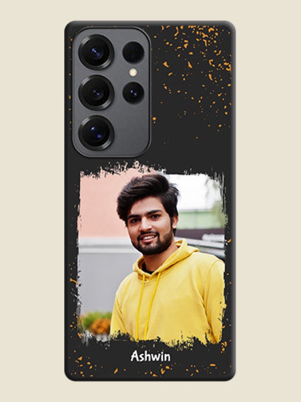 Custom Spray Free Design on Photo On Space Black Custom Soft Matte Mobile Back Cover - Galaxy S25 Ultra 5G