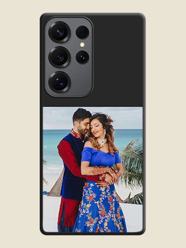 Custom Image Upload With Space Black Color On Custom Soft Matte Mobile Back Cover - Samsung Galaxy S25 Ultra 5G