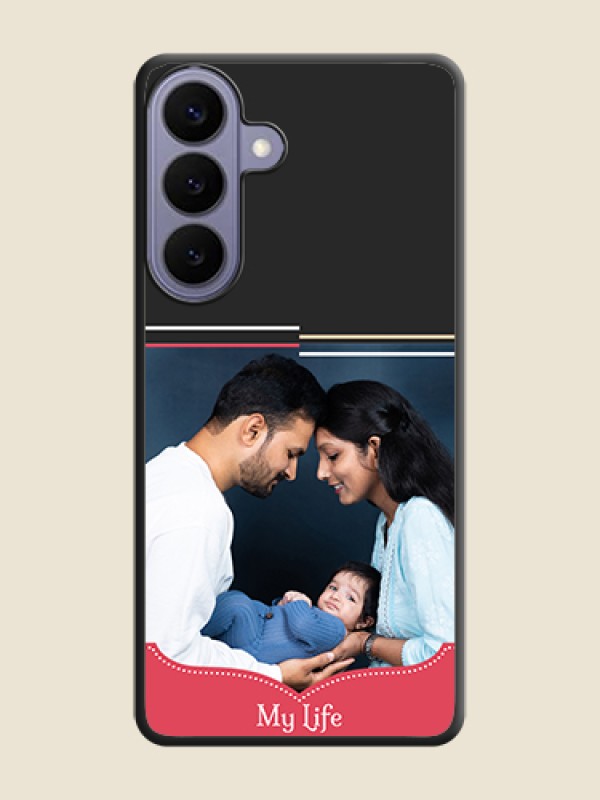 Custom Classic Plain Design with Name On Space Black Custom Soft Matte Mobile Back Cover - Samsung Galaxy S26 Plus 5G