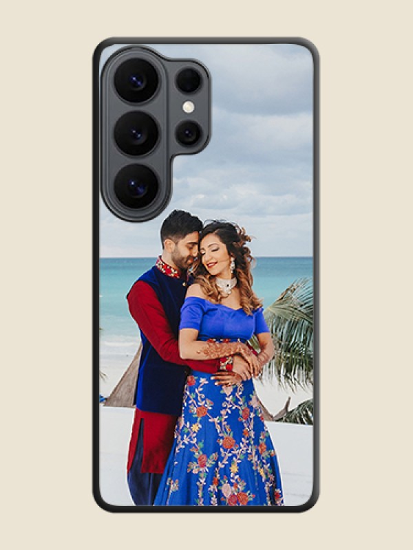 Custom Full Single Pic Upload On Space Black Custom Soft Matte Mobile Back Cover - Samsung Galaxy S26 Ultra 5G