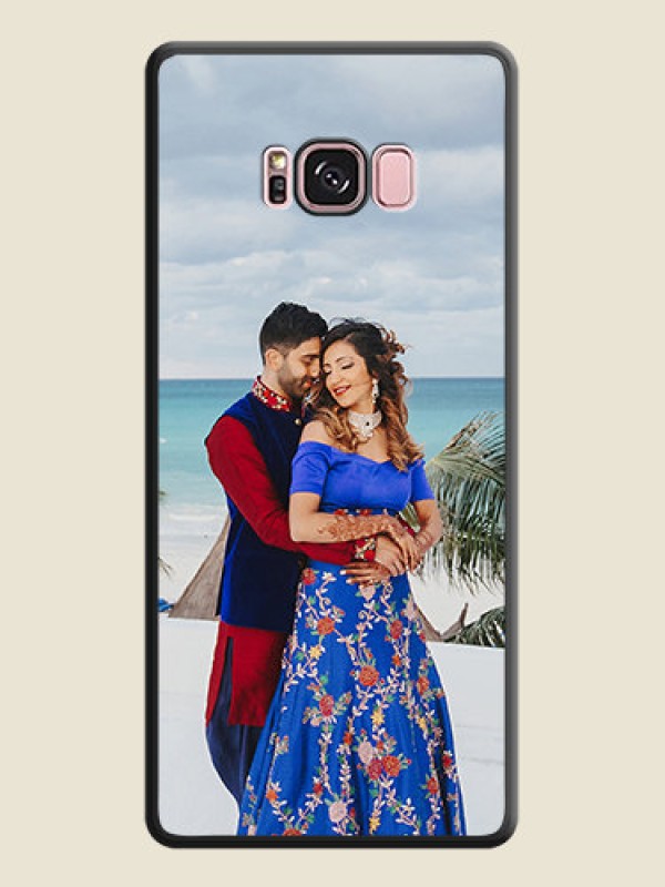 Custom Full Single Pic Upload On Space Black Personalized Soft Matte Phone Covers -Samsung Galaxy S8 Plus