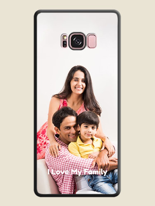 Custom Full Single Pic Upload With Text On Space Black Personalized Soft Matte Phone Covers -Samsung Galaxy S8 Plus
