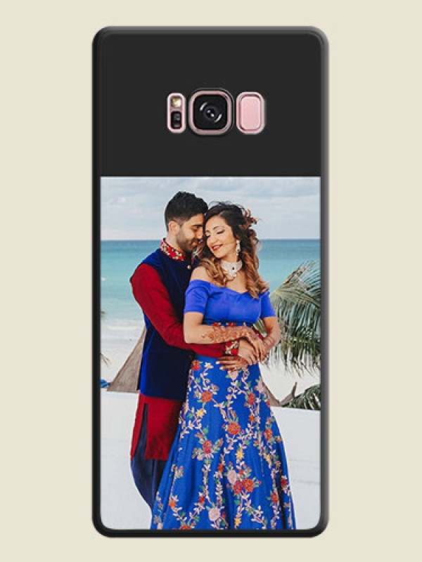 Custom Image Upload With Space Black Color On Custom Soft Matte Mobile Back Cover - Samsung Galaxy S8 Plus