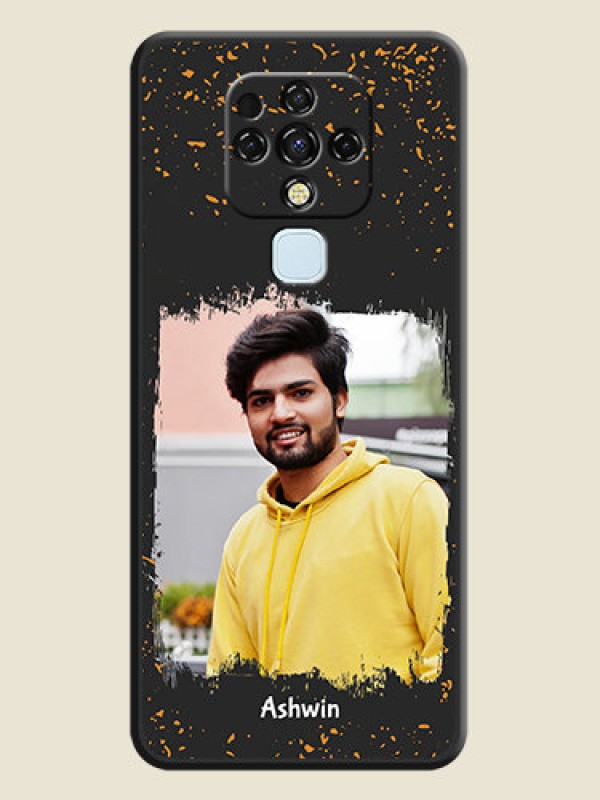 Custom Spray Free Design on Photo on Space Black Soft Matte Phone Cover - Tecno Camon 16