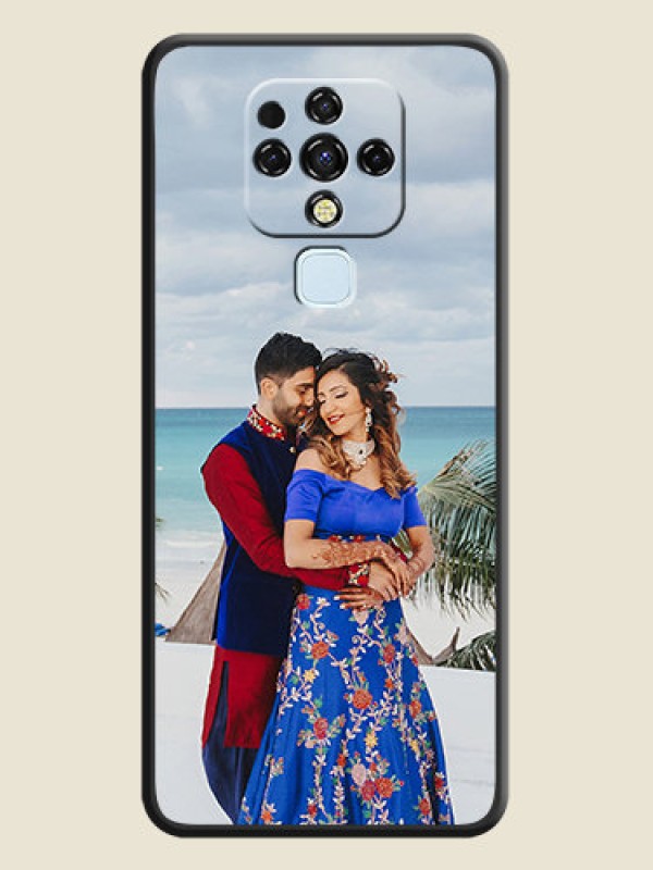 Custom Full Single Pic Upload On Space Black Personalized Soft Matte Phone Covers -Tecno Camon 16