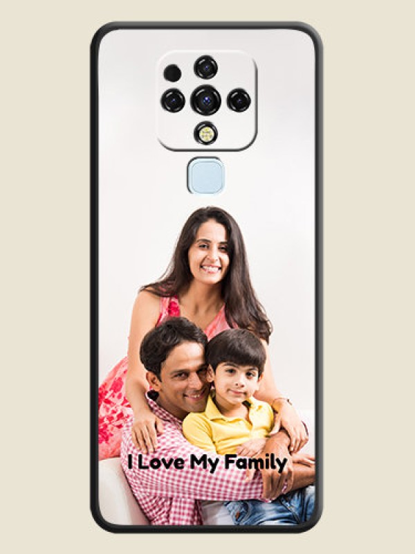 Custom Full Single Pic Upload With Text On Space Black Personalized Soft Matte Phone Covers -Tecno Camon 16