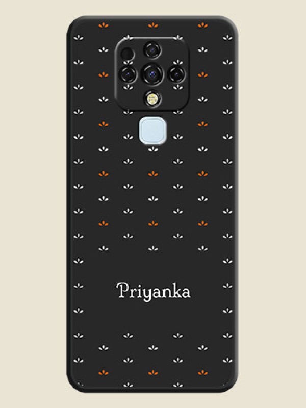 Custom Simple Pattern With Custom Text On Space Black Personalized Soft Matte Phone Covers -Tecno Camon 16