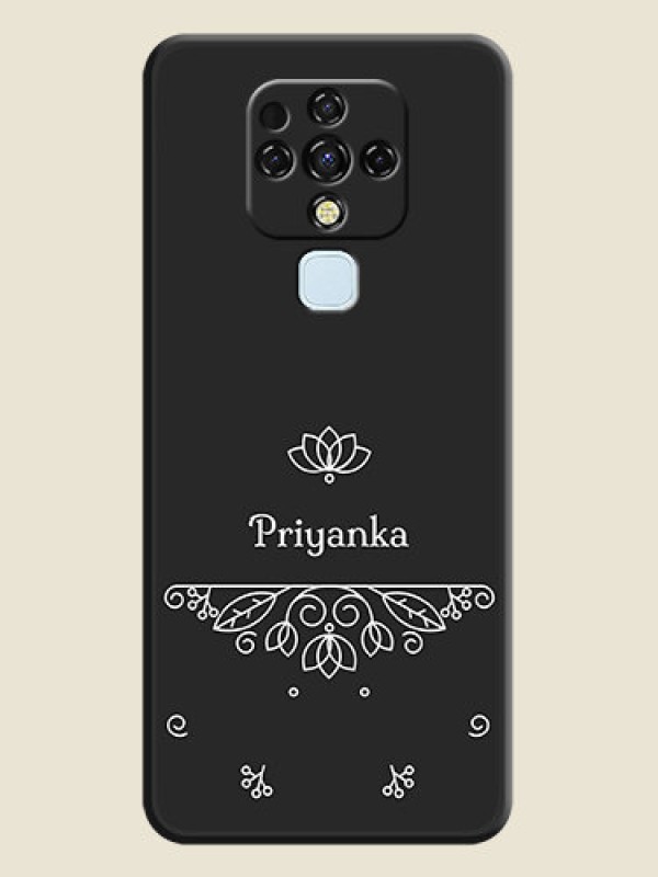 Custom Lotus Garden Custom Text On Space Black Personalized Soft Matte Phone Covers -Tecno Camon 16