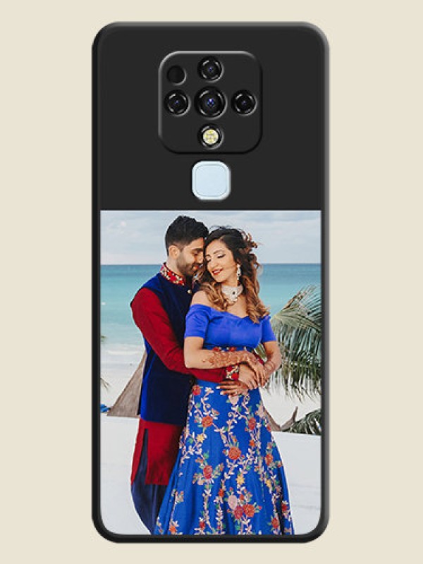 Custom Image Upload With Space Black Color On Custom Soft Matte Mobile Back Cover - Tecno Camon 16