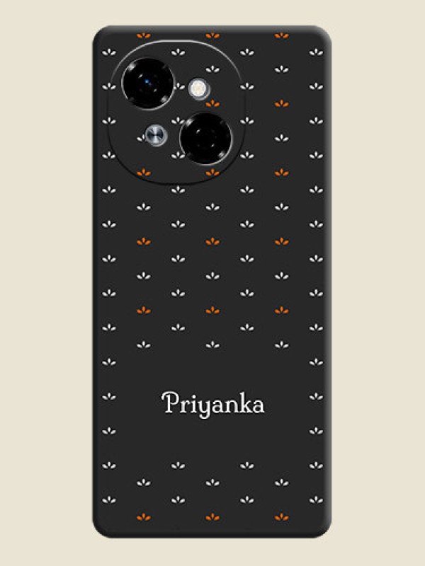 Custom Simple Pattern With Custom Text On Space Black Custom Soft Matte Mobile Back Cover - Tecno Pop 9 4G