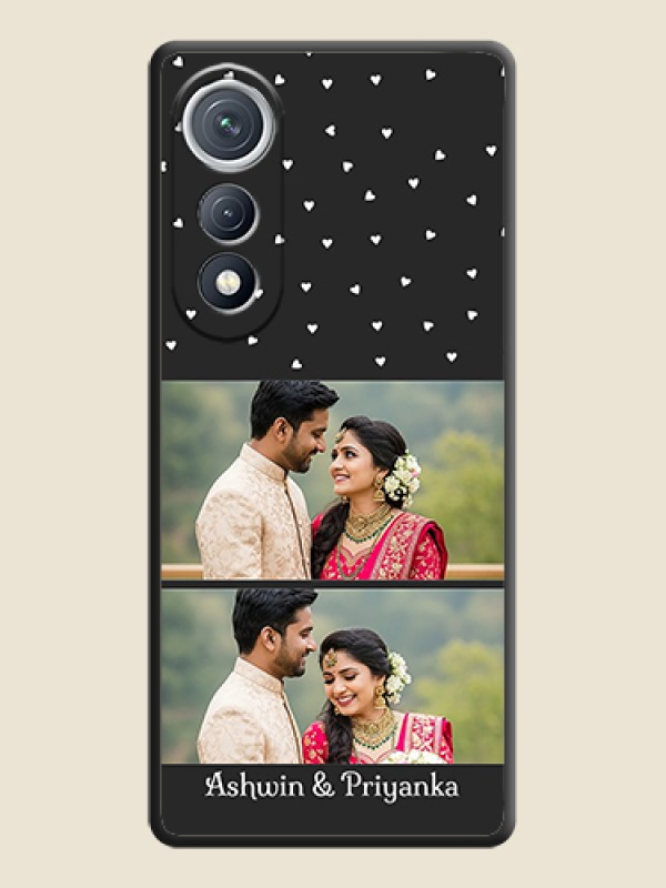 Custom Miniature Love Symbols with Name On Space Black Custom Soft Matte Mobile Back Cover - Tecno Pova Curve 5G