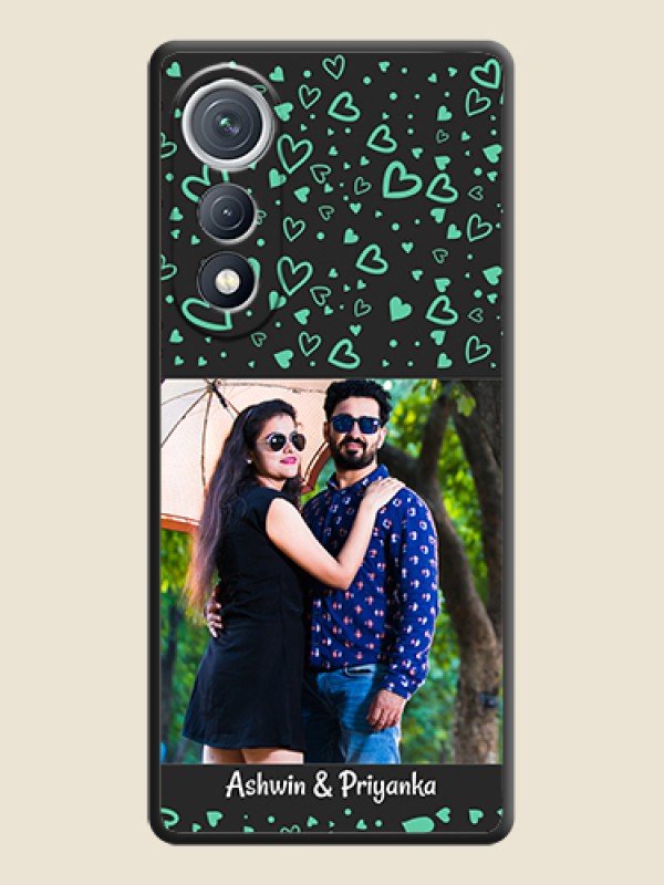 Custom Sea Green Indefinite Love Pattern on Photo On Space Black Custom Soft Matte Mobile Back Cover - Tecno Pova Curve 5G