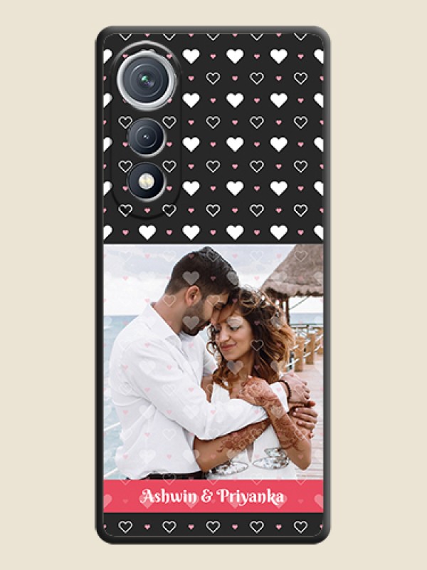 Custom White Color Love Symbols with Text Design on Photo On Space Black Custom Soft Matte Mobile Back Cover - Tecno Pova Curve 5G