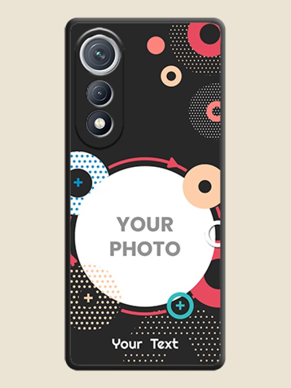 Custom Multicoloured Round Image On Space Black Custom Soft Matte Mobile Back Cover - Tecno Pova Curve 5G