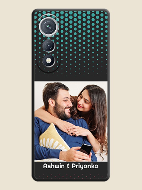 Custom Faded Dots with Grunge Photo Frame and Text On Space Black Custom Soft Matte Mobile Back Cover - Tecno Pova Curve 5G