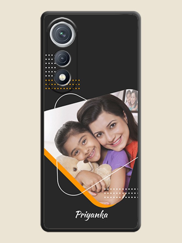 Custom Yellow Triangle on Photo On Space Black Custom Soft Matte Mobile Back Cover - Tecno Pova Curve 5G