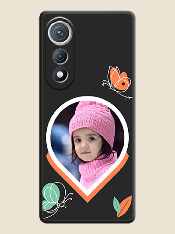 Custom Upload Pic With Simple Butterly Design On Space Black Custom Soft Matte Mobile Back Cover - Tecno Pova Curve 5G