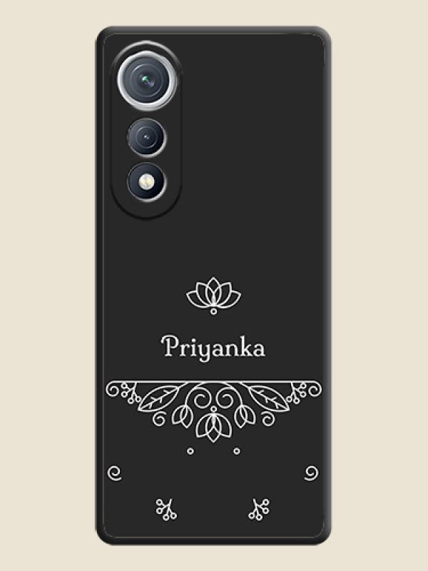 Custom Lotus Garden Custom Text On Space Black Custom Soft Matte Mobile Back Cover - Tecno Pova Curve 5G