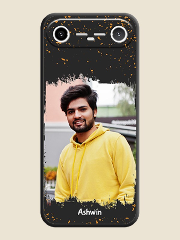 Custom Spray Free Design on Photo On Space Black Custom Soft Matte Mobile Back Cover - Tecno Pova Slim 5G