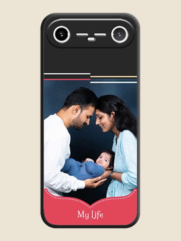 Custom Classic Plain Design with Name On Space Black Custom Soft Matte Mobile Back Cover - Tecno Pova Slim 5G