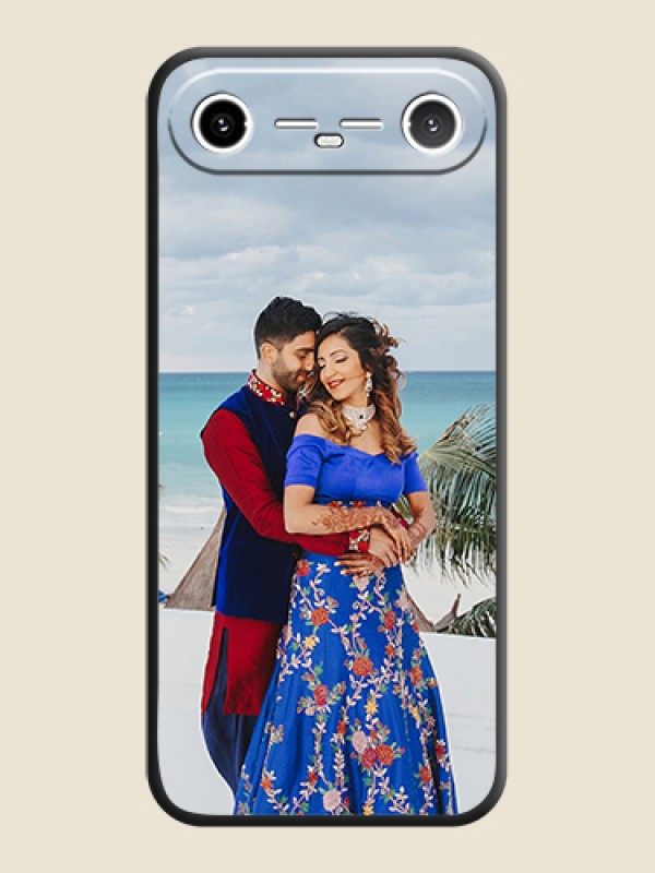 Custom Full Single Pic Upload On Space Black Custom Soft Matte Mobile Back Cover - Tecno Pova Slim 5G