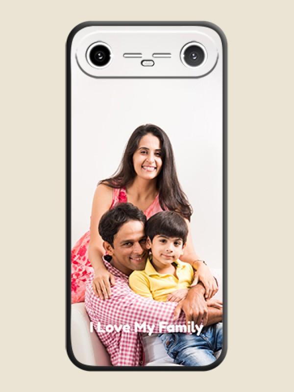 Custom Full Single Pic Upload With Text On Space Black Custom Soft Matte Mobile Back Cover - Tecno Pova Slim 5G