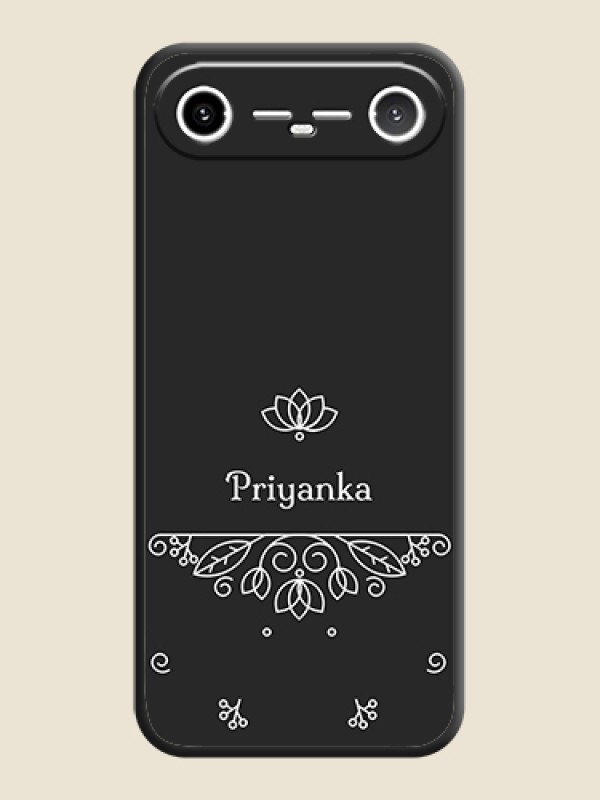 Custom Lotus Garden Custom Text On Space Black Custom Soft Matte Mobile Back Cover - Tecno Pova Slim 5G
