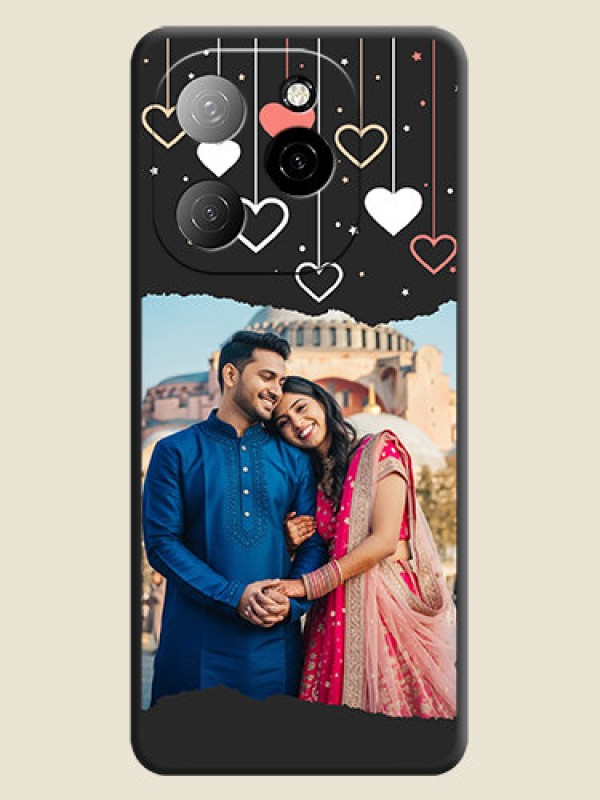Custom Love Hangings with Splash Wave Picture On Space Black Custom Soft Matte Mobile Back Cover - Spark 20 Pro 5G