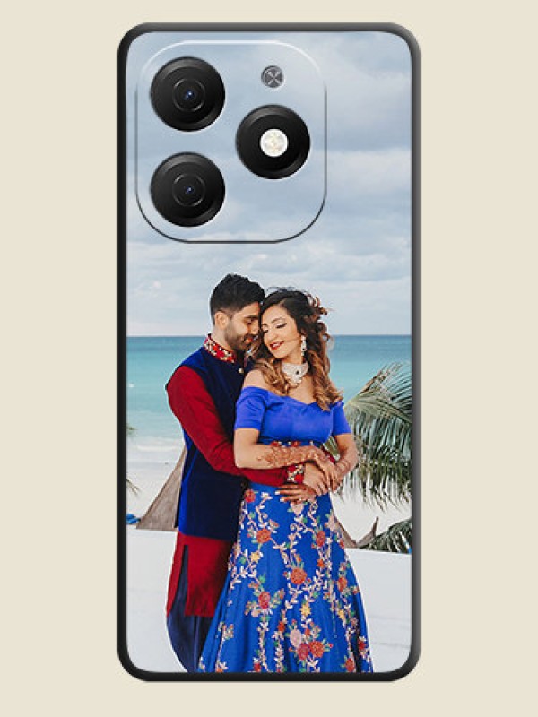 Custom Full Single Pic Upload On Space Black Personalized Soft Matte Phone Covers - Tecno Spark 20