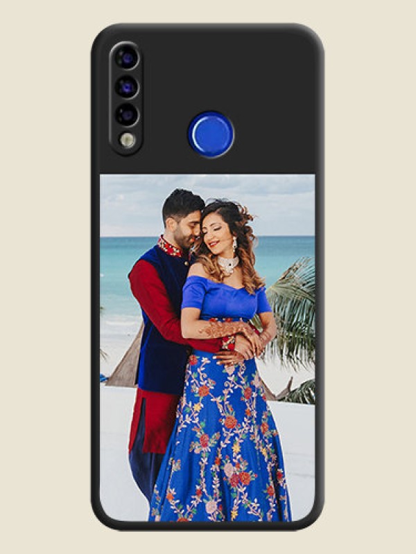 Custom Image Upload With Space Black Color On Custom Soft Matte Mobile Back Cover - Tecno Spark 4