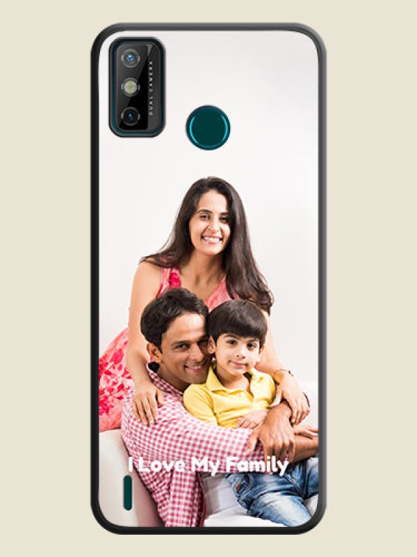 Custom Full Single Pic Upload With Text On Space Black Personalized Soft Matte Phone Covers -Tecno Spark 6 Go
