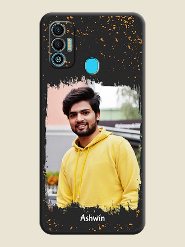 Custom Spray Free Design on Photo on Space Black Soft Matte Phone Cover - Tecno Spark 7T