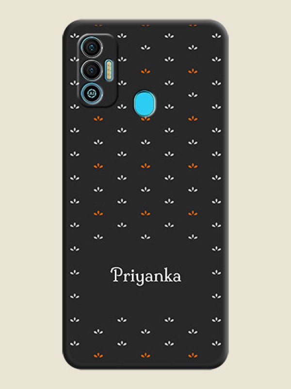 Custom Simple Pattern With Custom Text On Space Black Personalized Soft Matte Phone Covers -Tecno Spark 7T