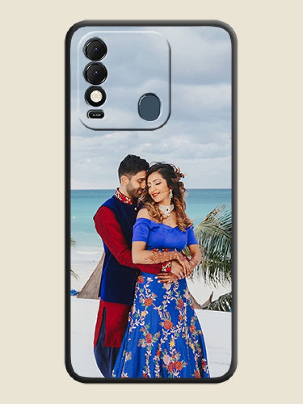 Custom Full Single Pic Upload On Space Black Personalized Soft Matte Phone Covers -Tecno Spark 8T