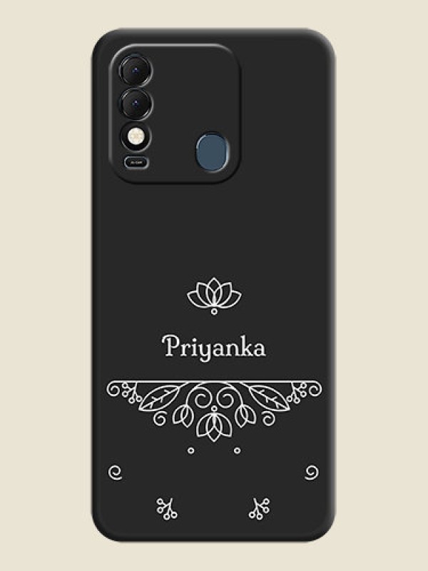 Custom Lotus Garden Custom Text On Space Black Personalized Soft Matte Phone Covers -Tecno Spark 8T