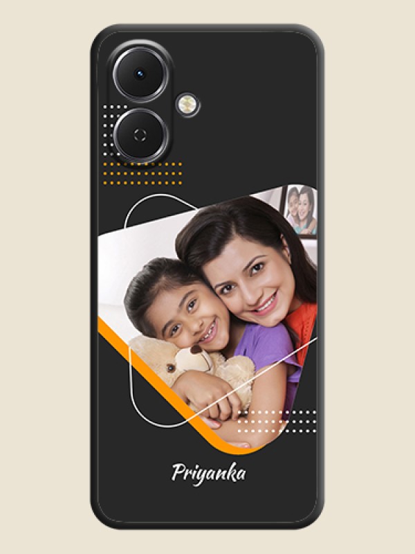 Custom Yellow Triangle on Photo On Space Black Custom Soft Matte Mobile Back Cover - Tecno Spark Go 2