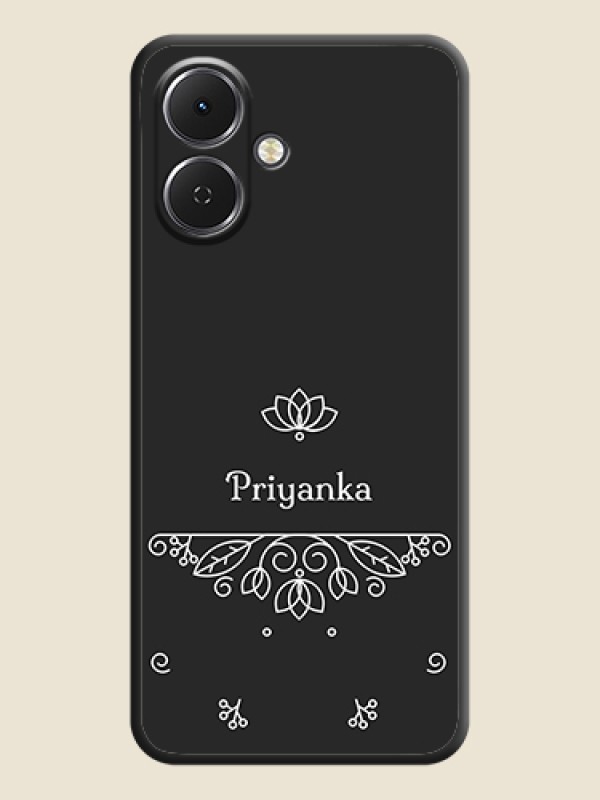 Custom Lotus Garden Custom Text On Space Black Custom Soft Matte Mobile Back Cover - Tecno Spark Go 2