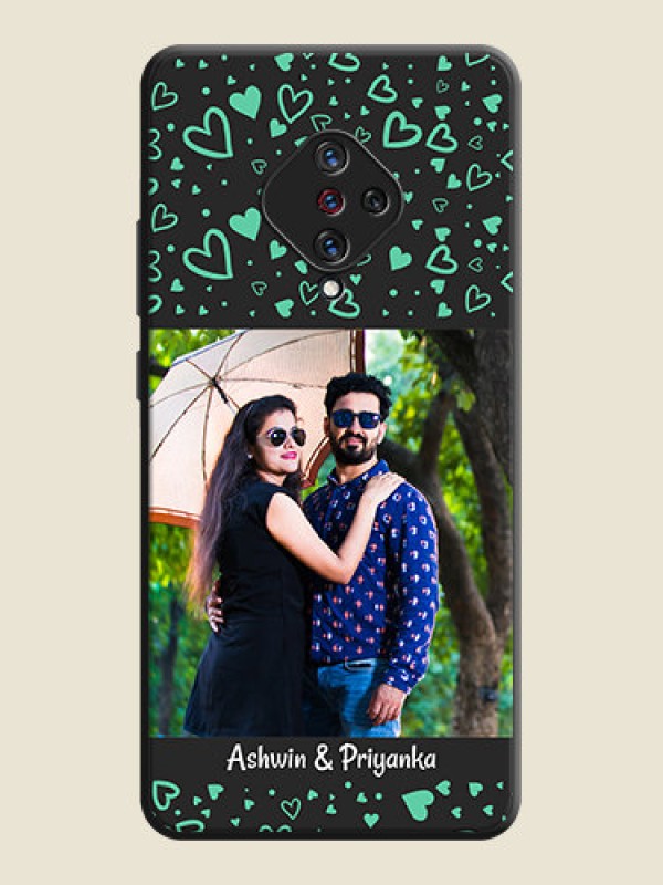 Custom Sea Green Indefinite Love Pattern - Photo on Space Black Soft Matte Mobile Cover - Vivo S1 Pro