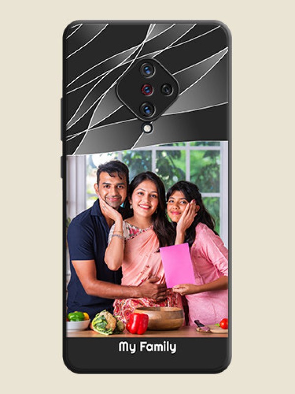 Custom Mixed Wave Lines - Photo on Space Black Soft Matte Mobile Cover - Vivo S1 Pro